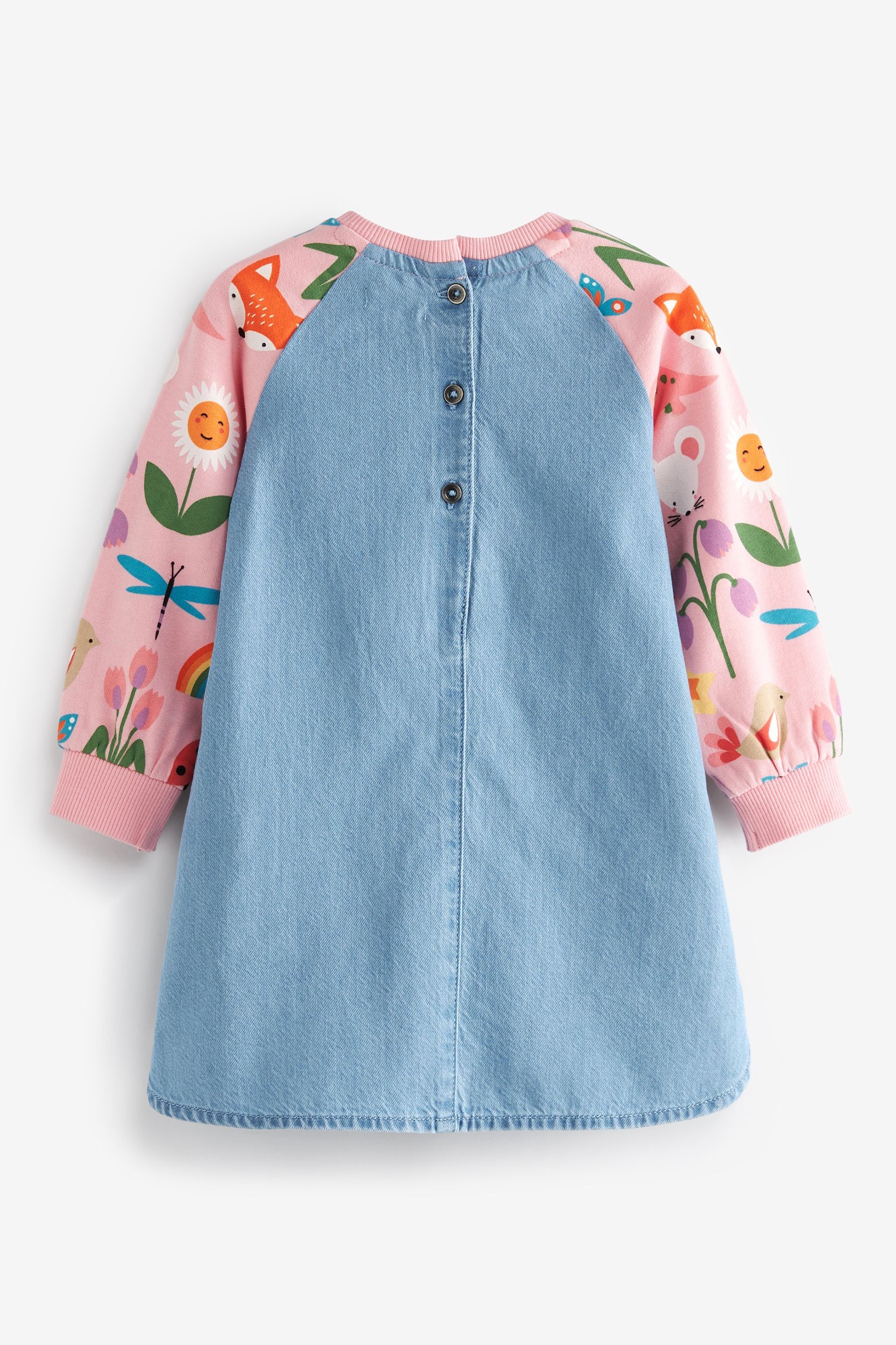 Rainbow Raglan Denim Dress (3mths-7yrs)