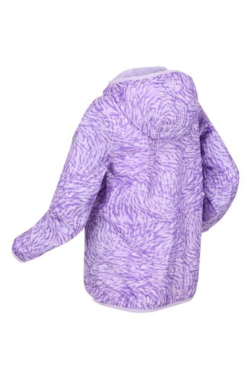 Regatta Purple Printed Lever Waterproof Shell Jacket