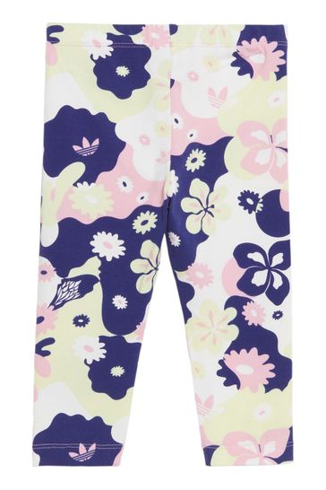 adidas Originals Infant Pink All Over Print Floral Top And Leggings Set