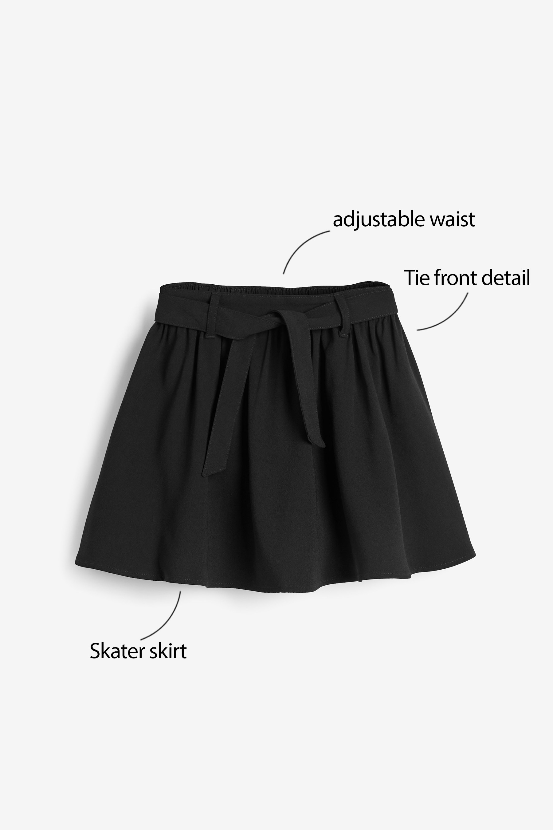 Tie Front School Skirt (3-16yrs)