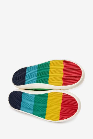 Little Bird Multicoloured Rainbow Canvas High Trainers