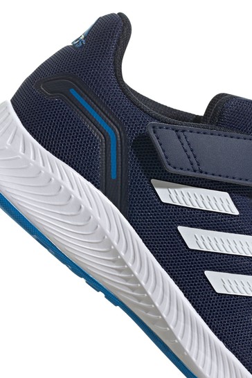 adidas Navy Blue RunFalcon Youth & Junior Strap Trainers