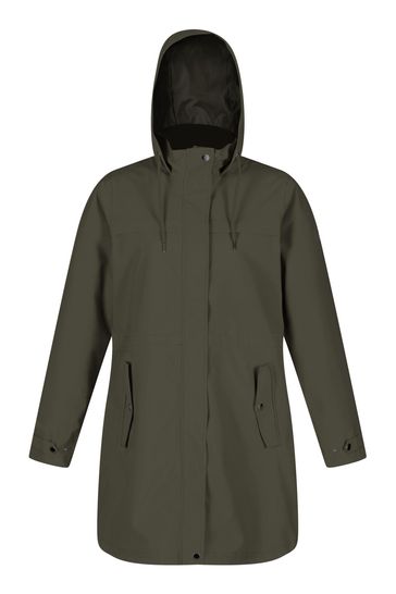 Regatta Adasha Green Longline Waterproof Jacket