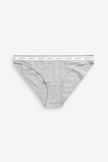 Cotton Rich Logo Knickers 6 Pack High Leg