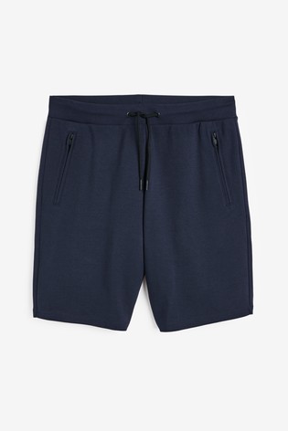 Zip Pocket Jersey Shorts Straight Fit