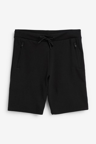 Zip Pocket Jersey Shorts Straight Fit