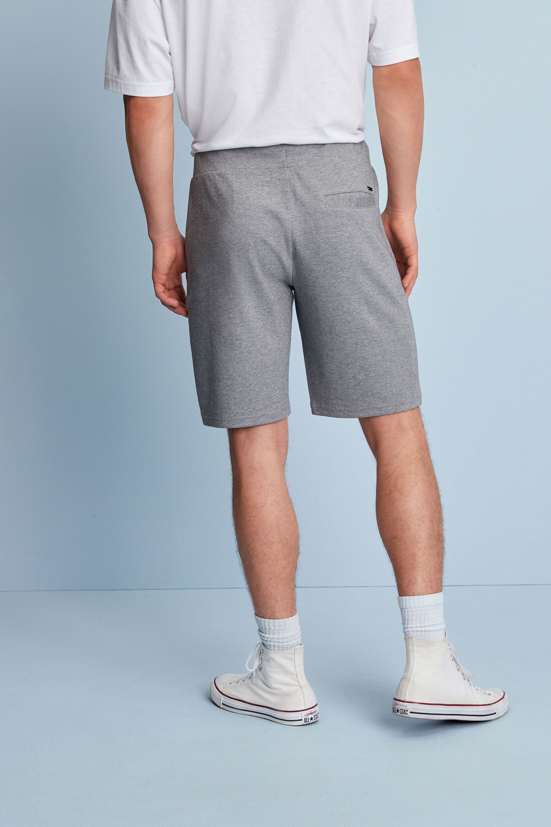 Zip Pocket Jersey Shorts Straight Fit