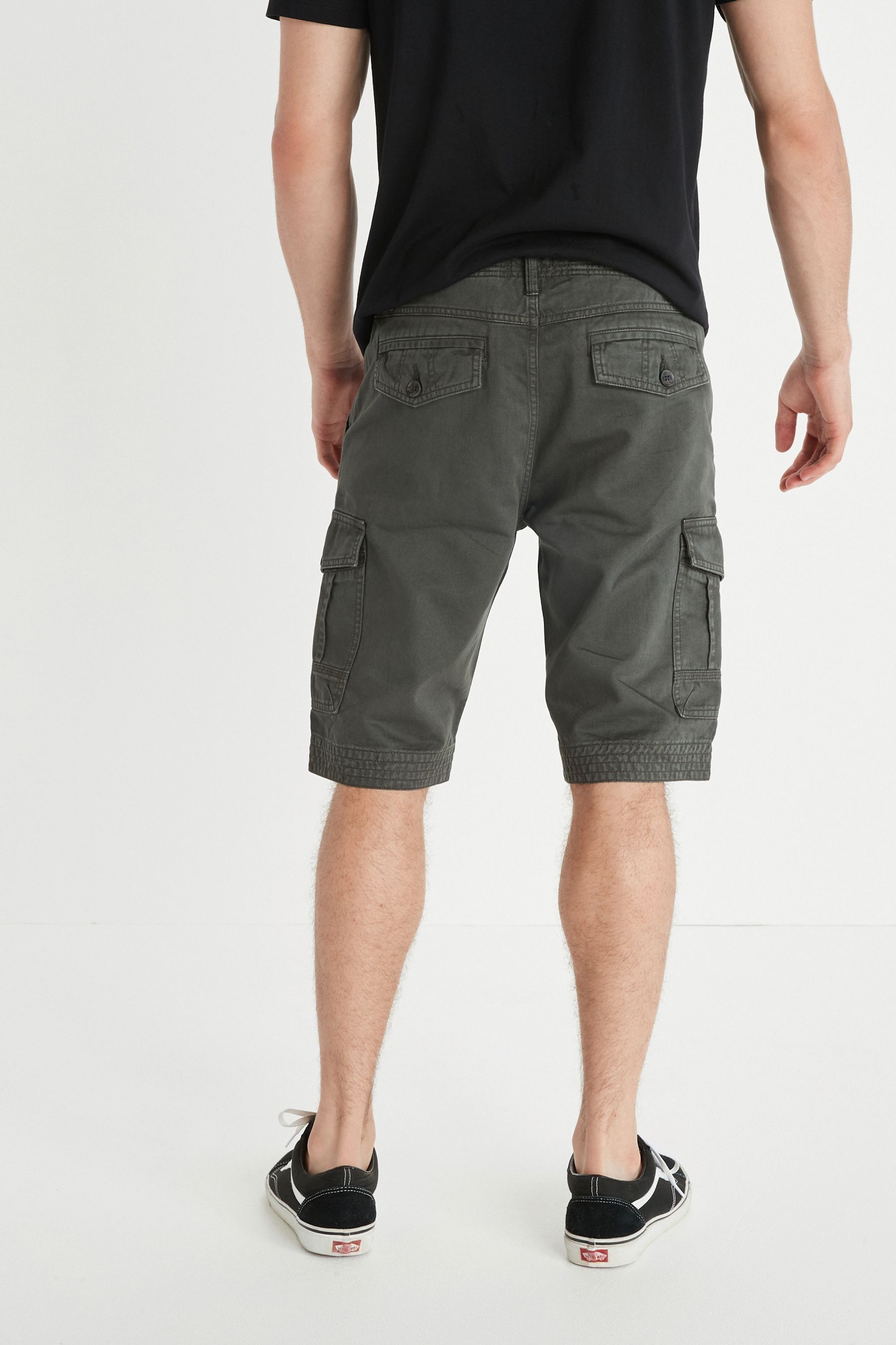 Premium Laundered Cargo Shorts Longer Length