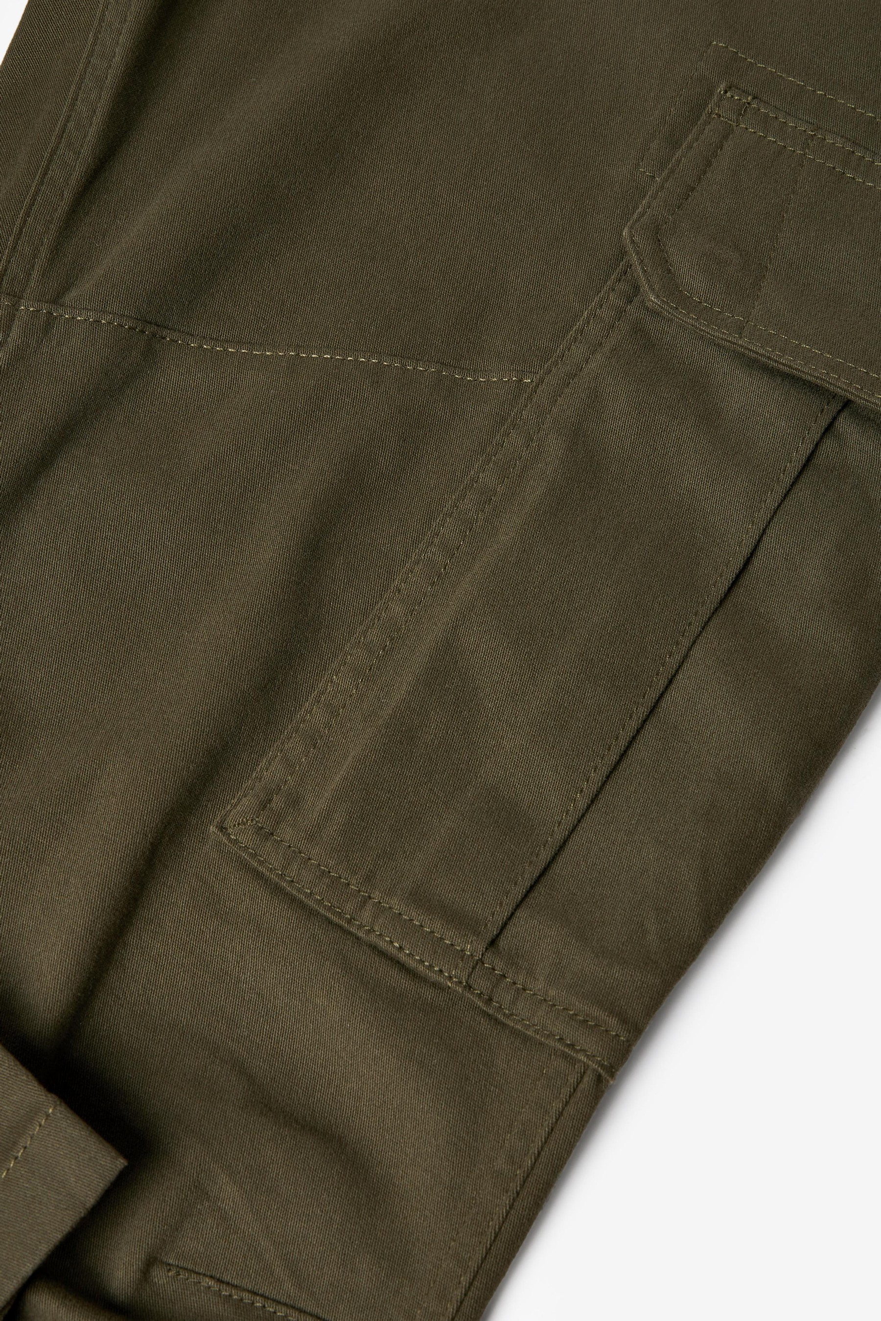 Cotton Stretch Cargo Trousers Slim Fit