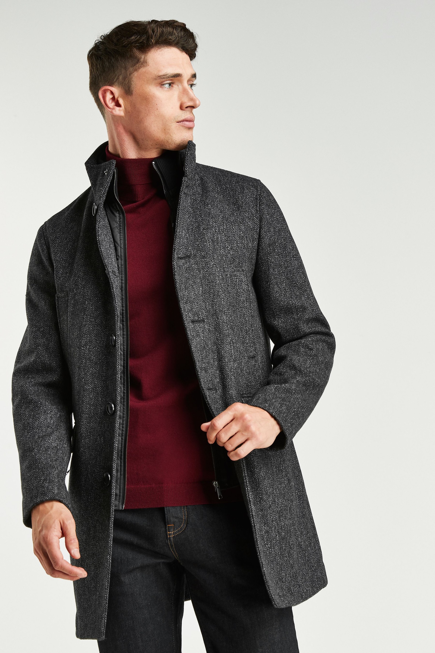 Funnel Neck Coat