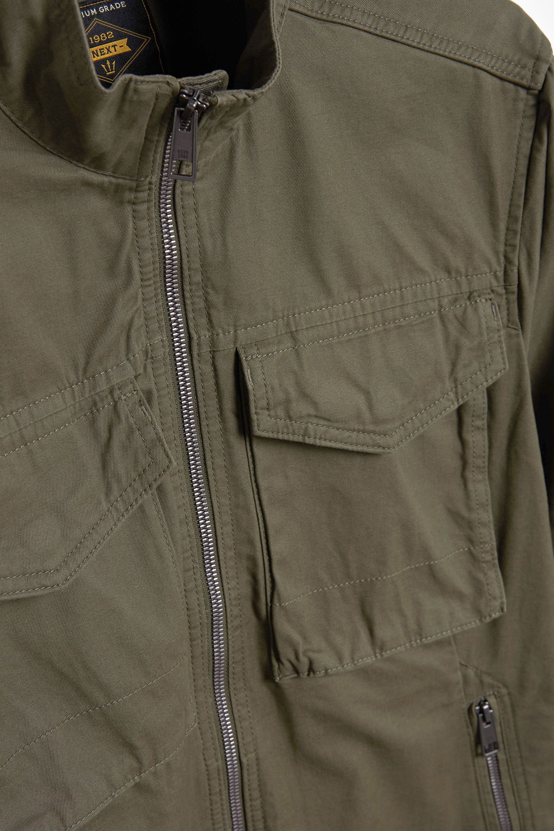 Cotton Shacket With Zip Pockets