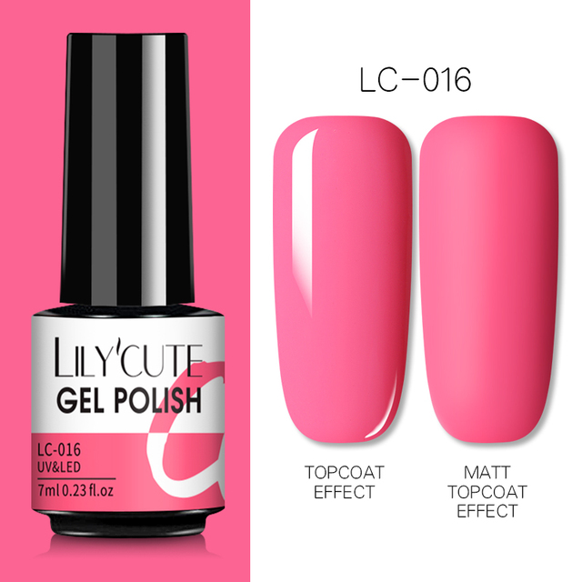 LILYCUTE 7ml UV Nail Gel Polish Autumn Winter Color Semi Permanent Matte Top Coat Necessary Soak Off UV LED Nail Art Gel Varnish