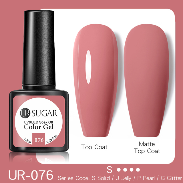 UR SUGAR 7.5ml Nude Pink Gel Nail Polish Soak Off UV LED Semi Permanent Gel Varnish All For Nails Art Design Manicure