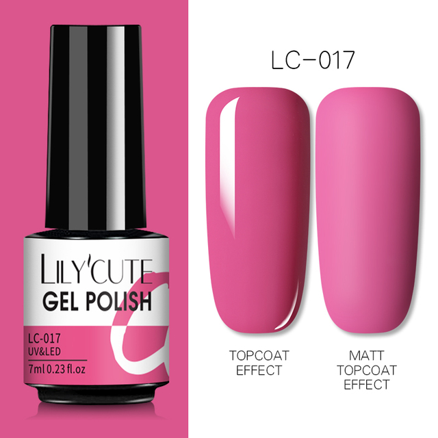 LILYCUTE 7ml UV Nail Gel Polish Autumn Winter Color Semi Permanent Matte Top Coat Necessary Soak Off UV LED Nail Art Gel Varnish