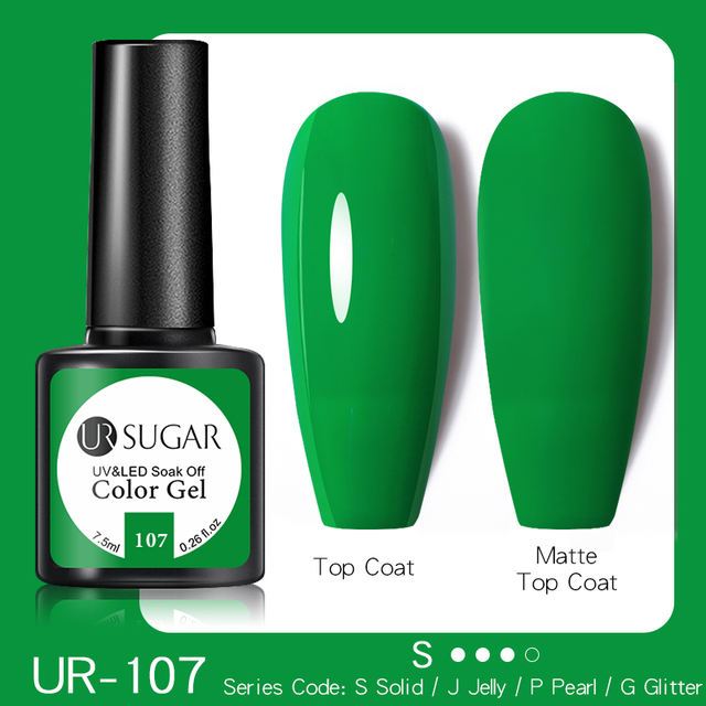 ur sugar 7.5ml neon luminous gel nail polish green fluorescent glow in the dark semi permanent soak off uv gel nail art varnish