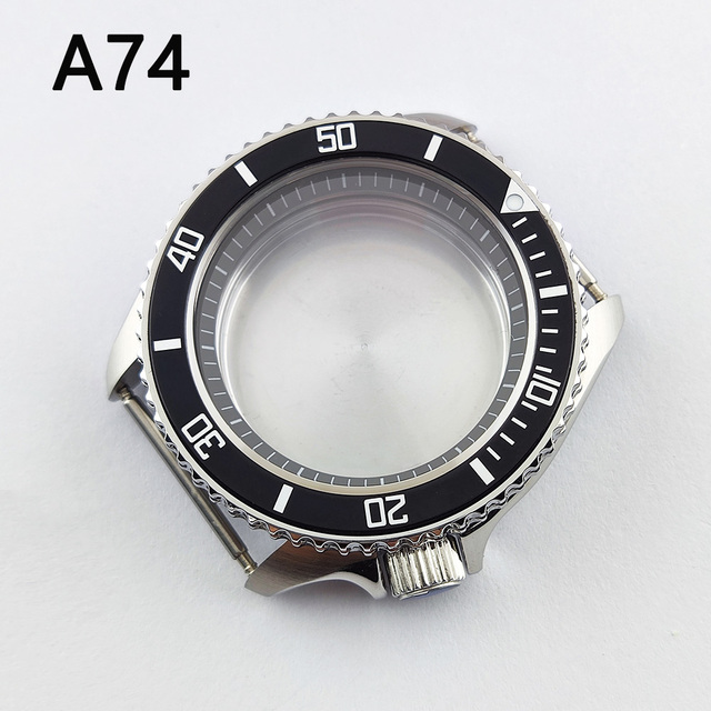 41.5mm NH35 NH36 case, watch accessories, stainless steel plated sapphire glass suitable for NH35 NH36 movement