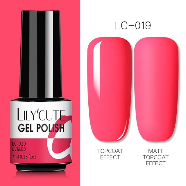 LILYCUTE 7ml UV Nail Gel Polish Autumn Winter Color Semi Permanent Matte Top Coat Necessary Soak Off UV LED Nail Art Gel Varnish