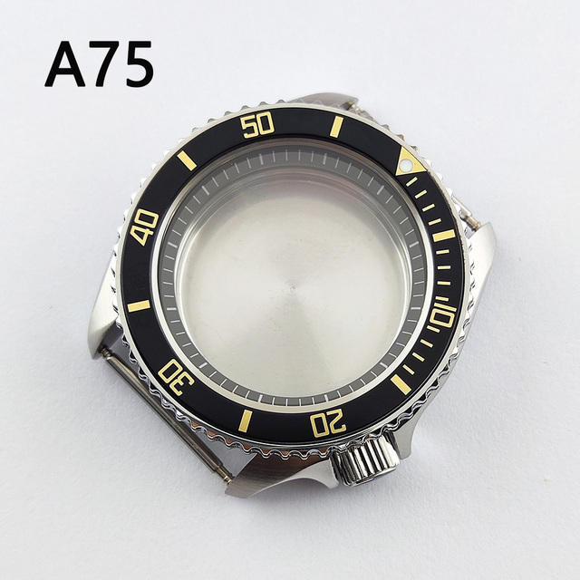 41.5mm NH35 NH36 case, watch accessories, stainless steel plated sapphire glass suitable for NH35 NH36 movement