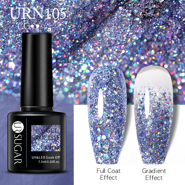 ur sugar 7.5ml gel polish manicure for nails christmas semi permanent vernes top coat soak off uv led gel color glitter varnish