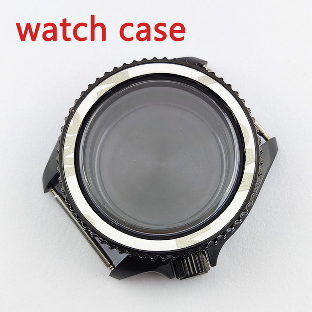 41.5mm NH35 NH36 case, watch accessories, stainless steel plated sapphire glass suitable for NH35 NH36 movement