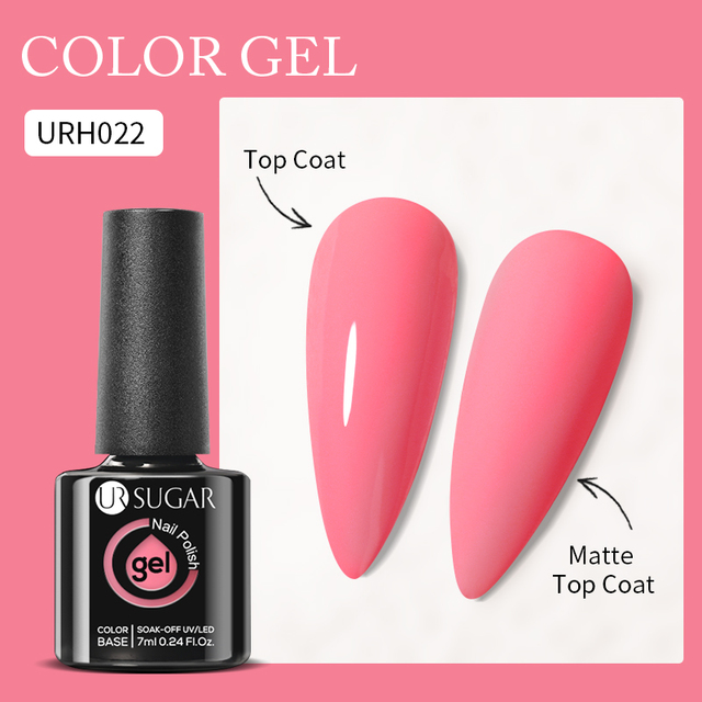 UR SUGAR 7ml Nude Pink Color Gel Nail Polish Glass Bottle Spring Summer UV LED Gel Varnish Manicure Semi Permanent Nail Art