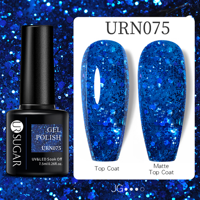 UR SUGAR 7.5ml Glitter Reflective Gel Nail Polish Manicure Nail Art Semi Permanent UV LED Nail Polish Lamp