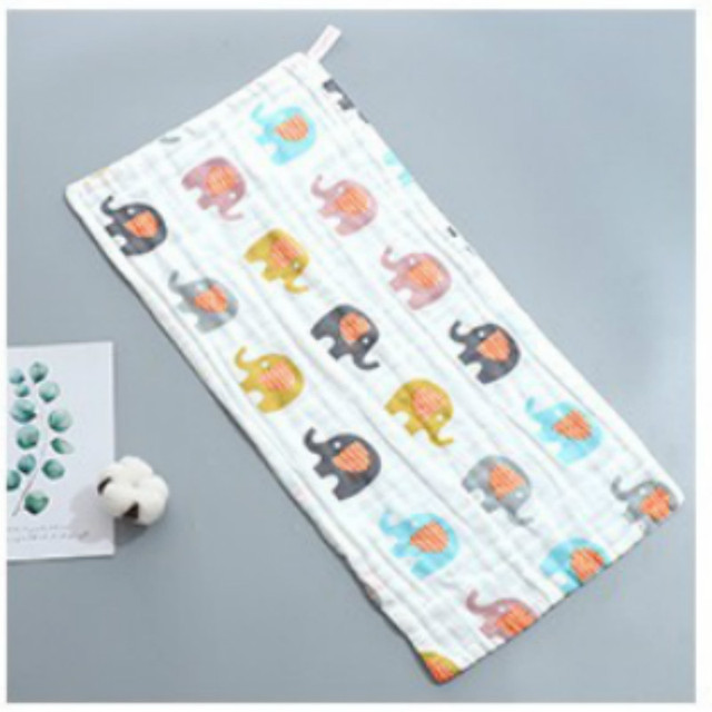 Six Layers Pure Cotton Baby Towel Cotton Gauze Combed Long Square Towel Newborn Washing Bath Towel 25x50cm