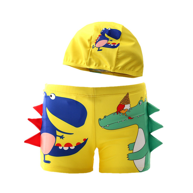 Children Swimming Trunks Cartoon Dinosaur Kids Swimwear For Boys Toddler Swimsuit Boy Shorts For Swimming Baby Bath Tub Set