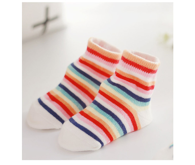 Spring Autumn Baby Cotton Socks Soft Cute Love Mama Girls Boys Floor Socks for 0-6 Months Newborn Baby Stripe Newborn Stuff