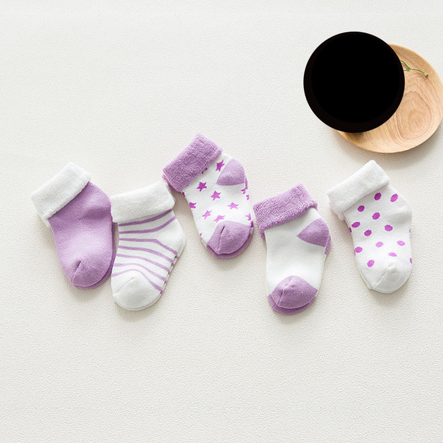 5 Pair High Quality Thicken Cartoon Comfort Cotton Newborn Socks Kids Boy New Born Girl Socks Meia Infantil Miaoyoutong