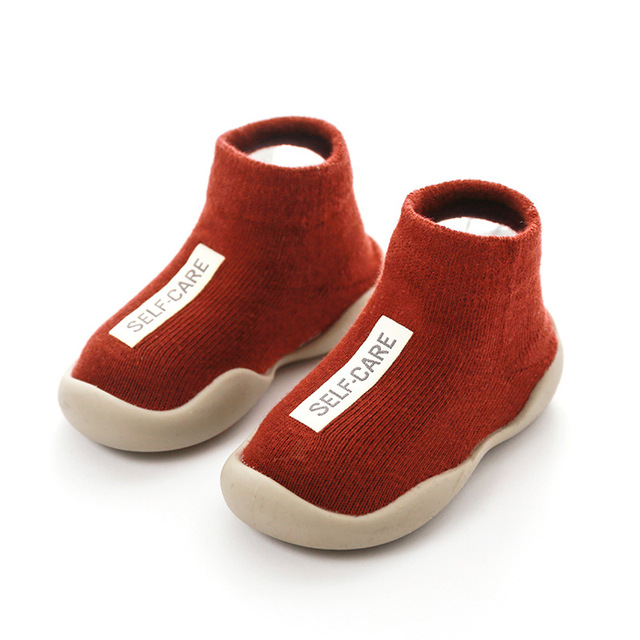 Unisex Baby Shoes First Shoes Baby Walkers Toddler First Walker Baby Girl Kids Soft Rubber Sole Baby Shoes Knit Socks Anti-slip