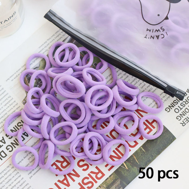 50/100pcs Colorful Girl Hairband Children Headband Small Elastic Hair Bands Scrunchy Baby Rubber Band Nylon Hair Accessories Toddler