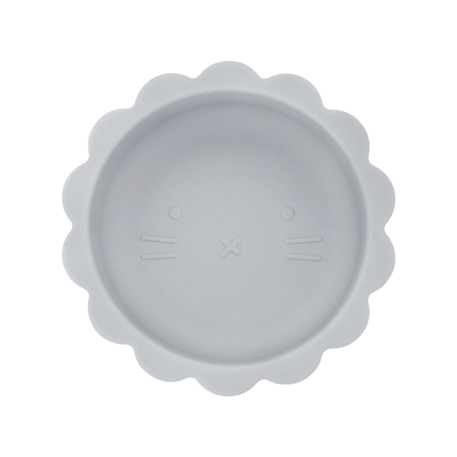 Cute silicone bowl children's complementary tableware food bowl BPA-free waterproof tableware plate wooden spoon silicone fork