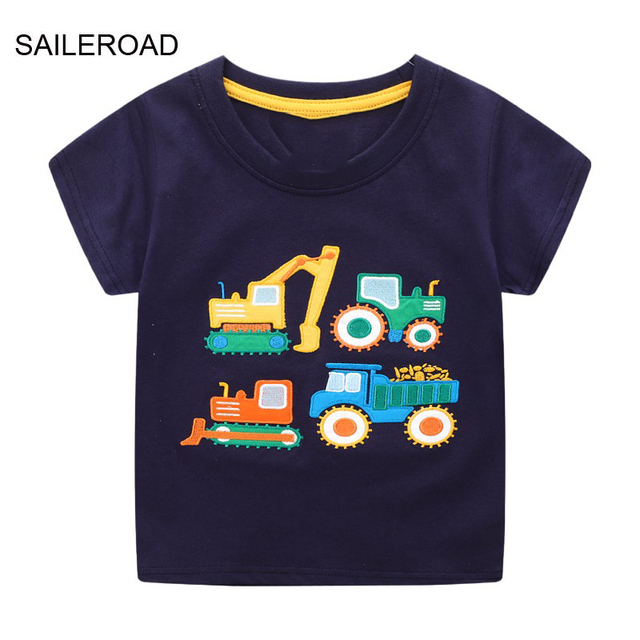 Seieroad Baby Girls 2-7 Years Animation Short Sleeve Cotton T-Shirt For Boys T Shirt Tops