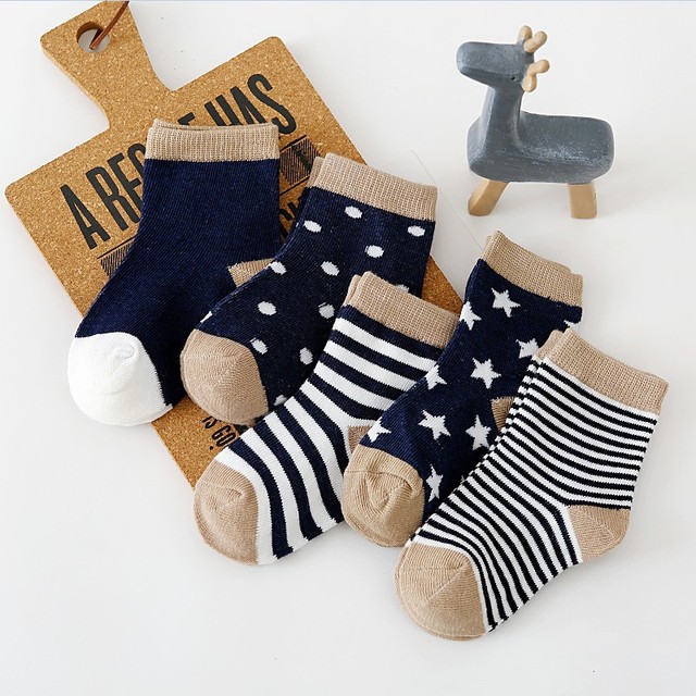 5pairs/lot 2022 Baby Socks for Kids Girls Boy Cotton Stripe Cartoon Animals Summer Baby Knitwear Socks Newborn Baby Clothes