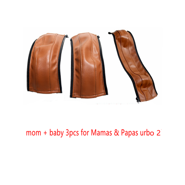 Leather Covers For Mama And Papas Urbo 2 Baby Stroller Bumper Pram Handle Sleeve Armrest Protective Cover Bar Accessories