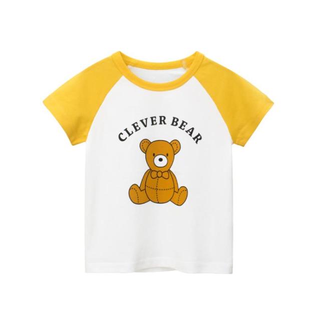 summer new shirt for boys girls boys cotton t-shirts tee baby short sleeve tshirt cartoon animal tops funny print children clothes