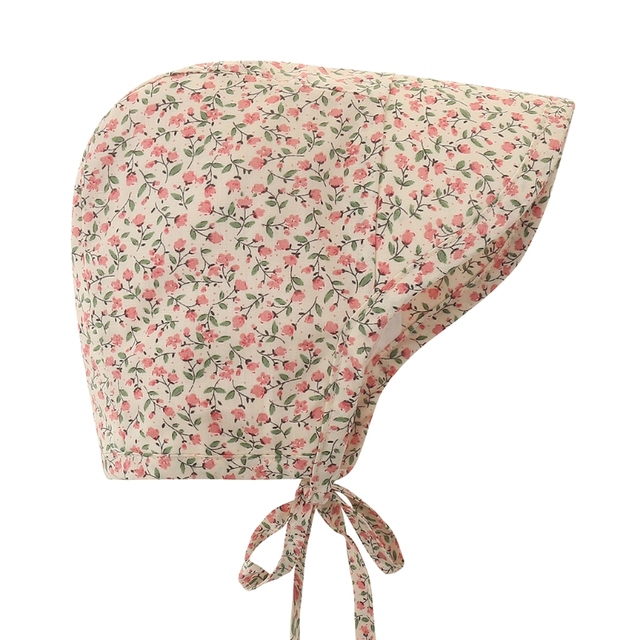 1PC Spring Summer Baby Cotton Floral Printing Sun Hat Infant Wide Brimmed Bonnet Outdoor UV Protection Beach Bucket