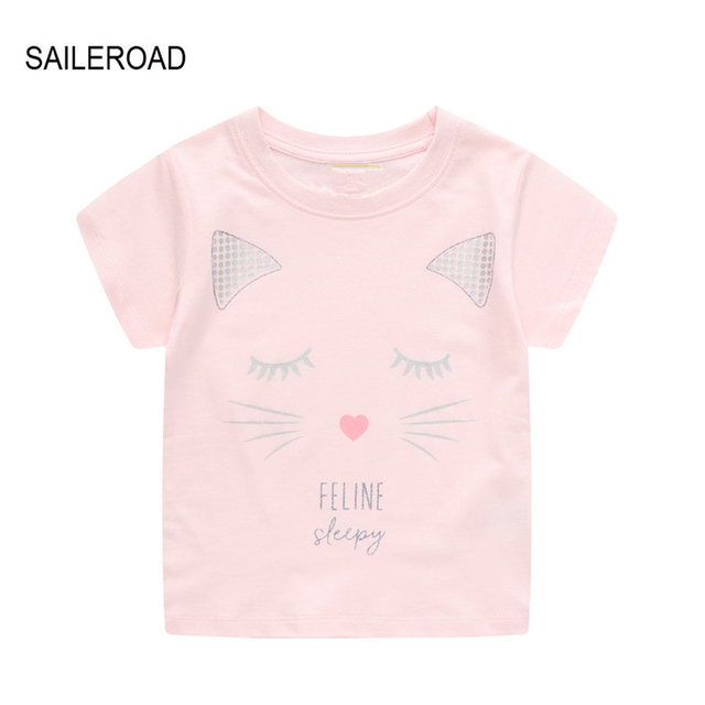 Seieroad Summer T-shirt Cotton Short Sleeve T-shirt Cartoon Dinosaur T-shirt Kids T-shirt Baby Girls Boys Kids Tops