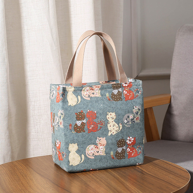 Japan Style Lunch Box Bags For Women Portable Lunch Bag Heat Insulation Canvas Bags New Bags Cooler Bento Handbag