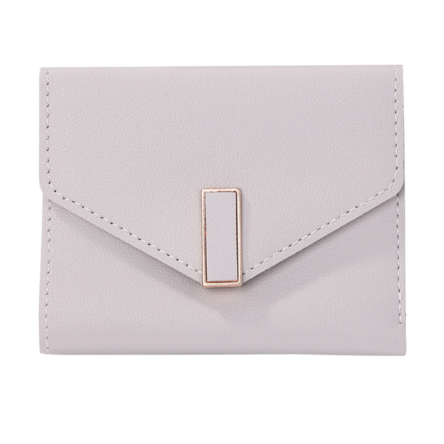 Fashion Women Solid Color Credit Card ID Card Multiple Slot Card Holder Ladies Casual PU Leather Small Coin Purse Pocket Wallet