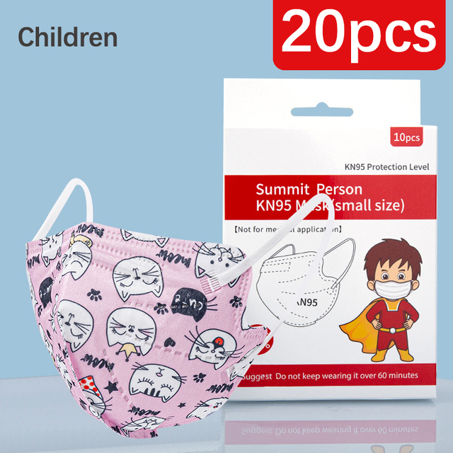 CE FFP2 Kids Face Mask KN95 Masks Dustproof 5 Layer Breathable FFP2 Mask Baby Boy Girls Protective Mask Kn95 Mascarillas