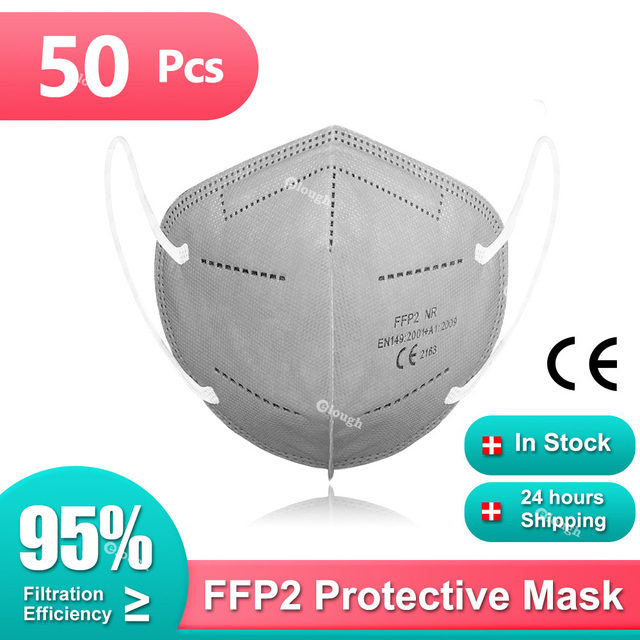 FFP2 Masks KN95 Mascarillas Homolokada 5 Layers ffp2fan CE Respiratory Mask FPP2 Protective Face Mask KN 95 Masque Adult