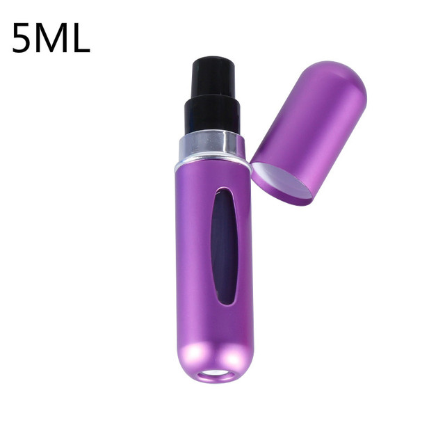 5ml Perfume Atomizer Portable Liquid Container For Cosmetics Small Aluminum Atomizer Coachella Empty Bottle Refillable For Travel