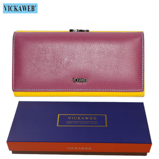 Free Gift Genuine Leather Women Wallet Fashion Rainbow Magnetic Hasp Coin Purse Female Long Ladies Money Clutch Bag WRS-1518