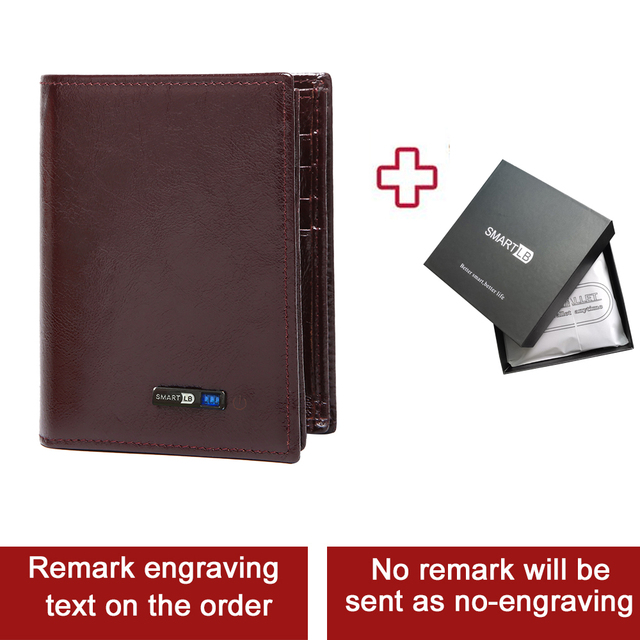 Smart Bluetooth Wallet Men's Genuine Leather Short Wallet Leisure Multifunction Card Holder Package Luxury Business Wallet