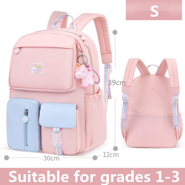 Korean Fashion Rainbow Shoulder Bag Children Waterproof Backpacks Strap School Bags For Teenagers Girls Kids School Bags mochilas