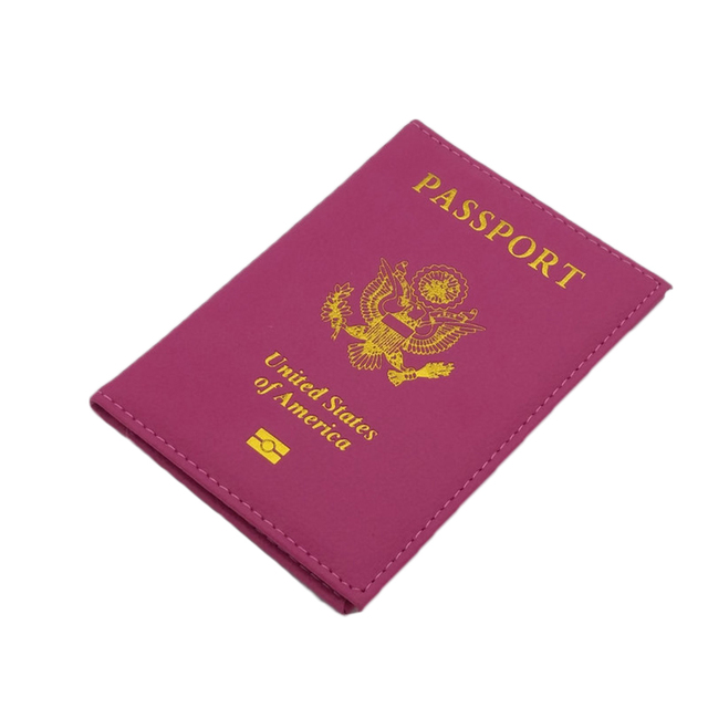 PU Leather Passport Cover Vintage American Covers Card Holder Organizer Bag Travel USA