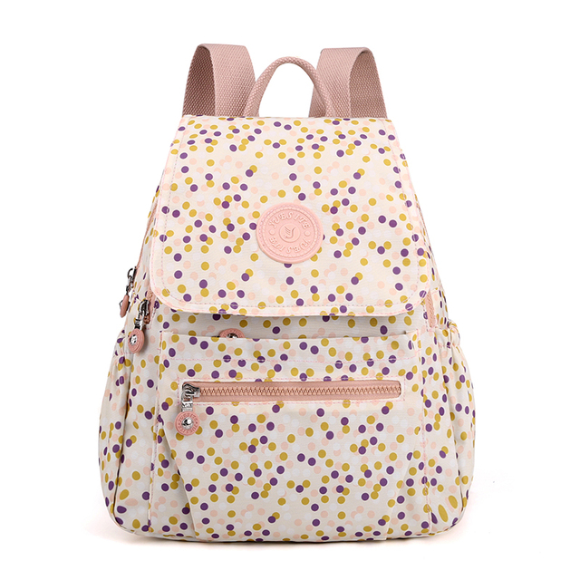 2021 floral pattern anti-theft backpack ladies fashion multifunctional travel backpack high quality nylon student school bags