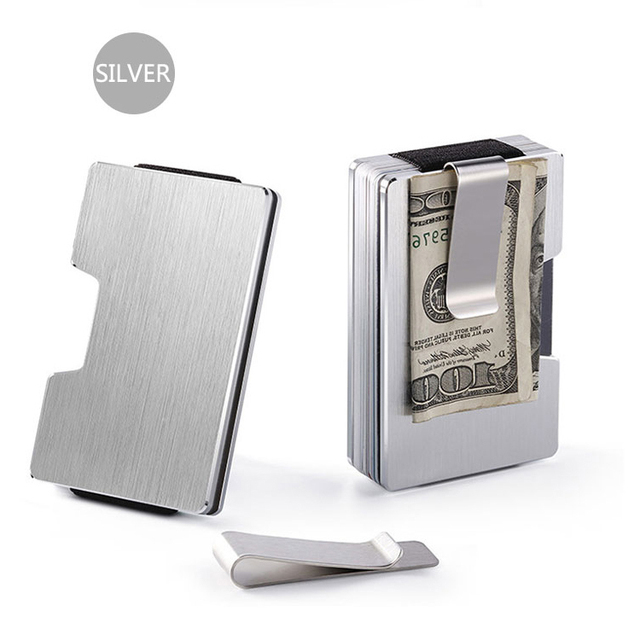 Anti RFID Aluminum Metal Credit Card Holder Men Slim Magsafe Macsafe Wallet Case Bank Card Holder Protection Small Pocket 2021